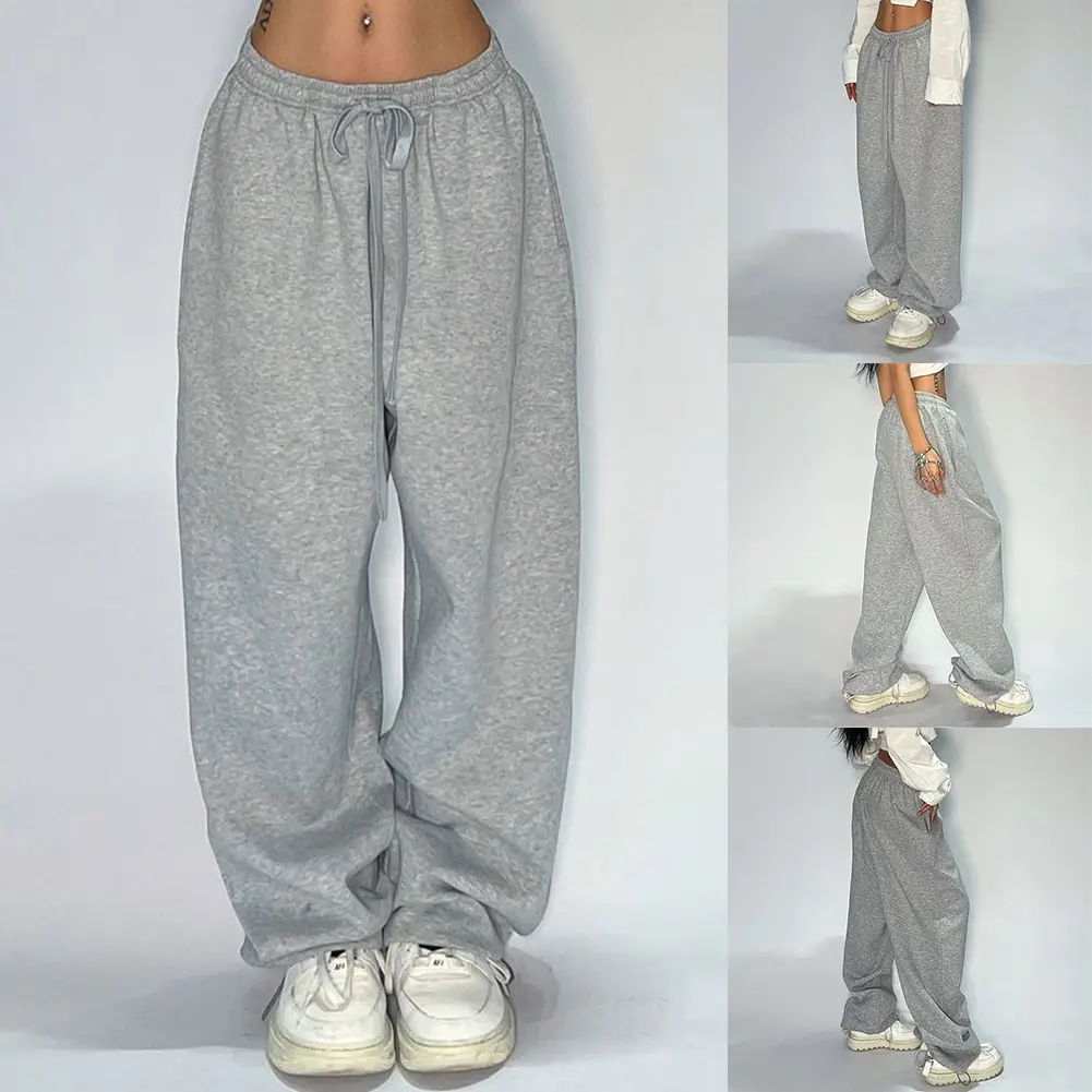 Women Summer Fall Wide Leg Joggers Baggy Sweatpants Classic Sport Dancing Pants