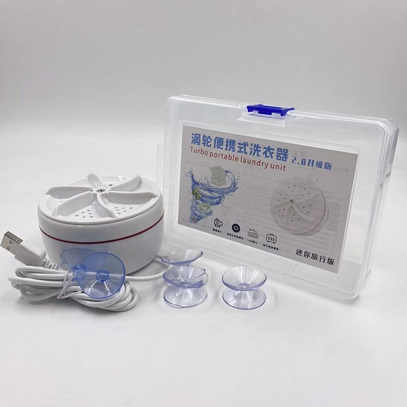 [Giao hàng miễn phí] [Shgezm] Máy giặt Mini Turbo cầm tay Máy giặt làm sạch chạy bằng USB cho tất Máy giặt Turbo siêu âm Mini dành cho du lịch tại nhà [MỚI] 1