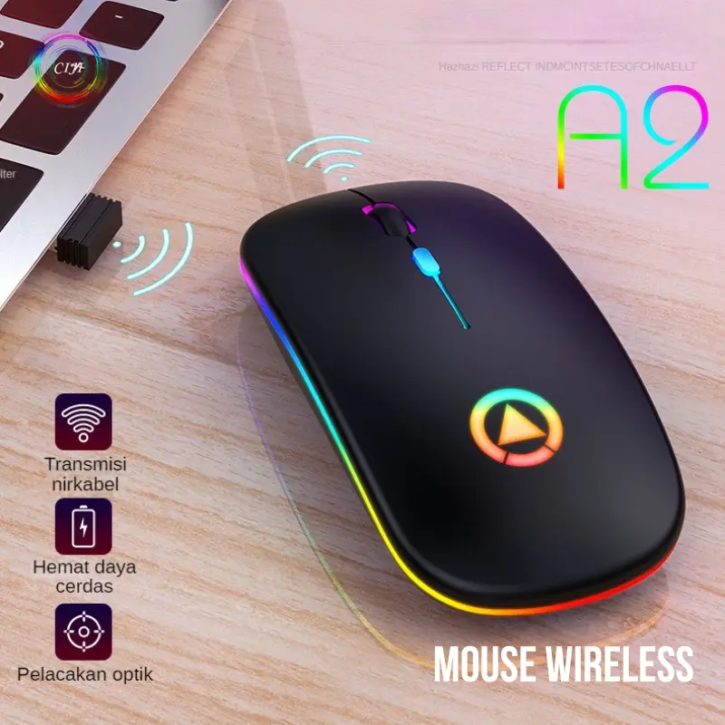 CIJI CJCM-WM  Mouse Gaming Wireless 1600DPI LED Backlit Rechargeable Button Computer mouse  wireless