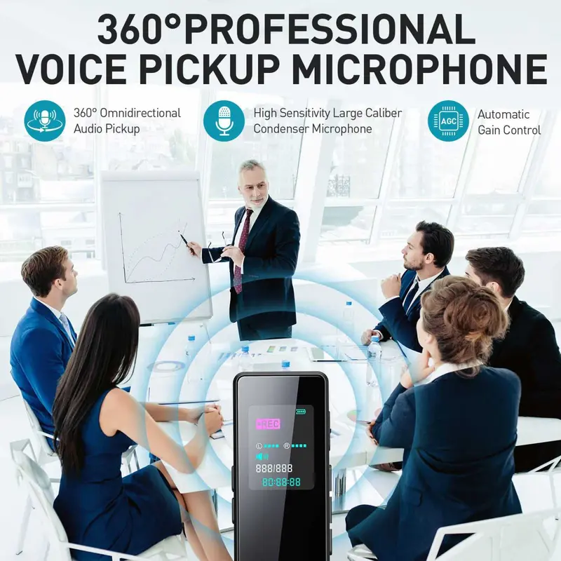 [COD] Perekam Suara Mini Segala Arah Suara Jernih Portabel Voice Recorder Noise Reduction MP3 Rechargeable Jam 2