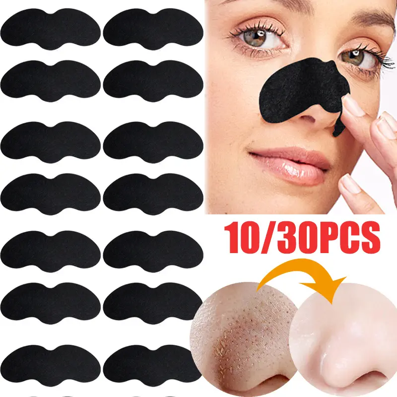Topeng Penghilang Bintik Hitam Hidung, 30PCS, Mengecilkan Liang Pori, Rawatan Jerawat, Jalur Pembersih Liang Pengelupasan, Pembersihan Dalam Hidung, Alat Penjagaan Kulit