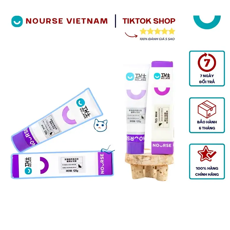 Nourse 22 Gel tiêu búi lông mèo ngừa tắc ruột cải thiện hệ tiêu hoá NourseVietnam VN22 (120gr) 0