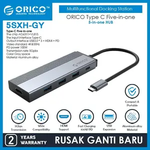 ORICO 5 in 1 Type C Hub USB 3.0 HDMI PD - 5SXH