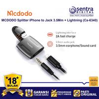 Gambar MCDODO Splitter iPhone to Jack 3.5Mm + Lightning Conveter ( Ca-6340 ) dari Sentra Digital Kota Surabaya 2 Tokopedia