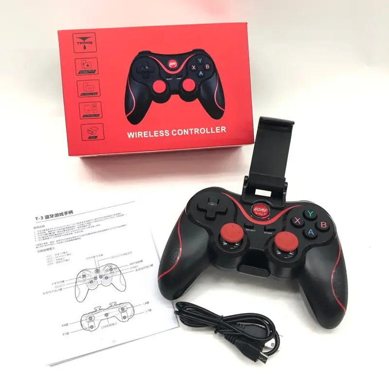 Gamepad X3 Wireless Controller X3 Gamepad Joystick Bluetooth Plus Holder HP Gamepad X3 Bluetooth Merah 3