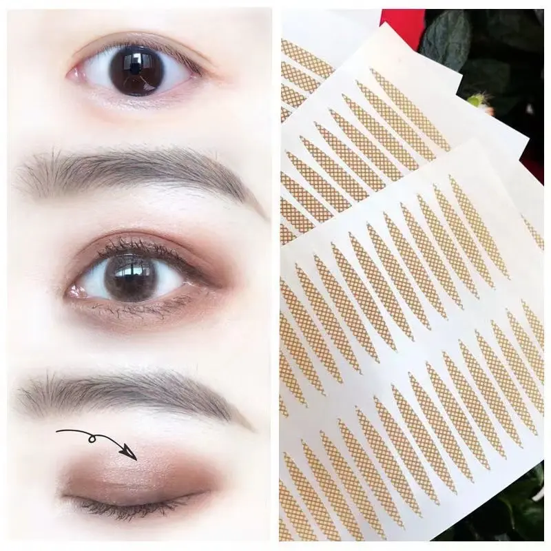 1 Tấm Ren Vô Hình Cho Mắt Hai Mí, Không Thấm Nước, Chống Mồ Hôi, Không Phản Chiếu, Miếng Dán Mí Mắt Tự Dính, Dụng Cụ Trang Điểm Mắt