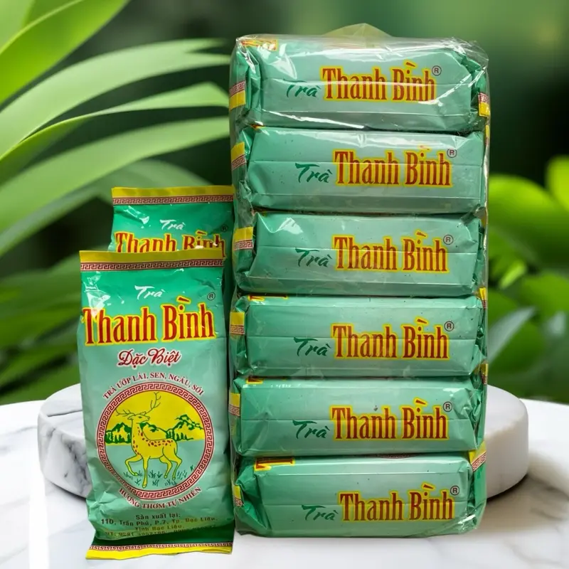 [CHÍNH HIỆU] LỐC TRÀ THANH BÌNH HƯƠNG LÀI DỨA - Lốc 6 Gói × 70Gram. Tea. Chè box