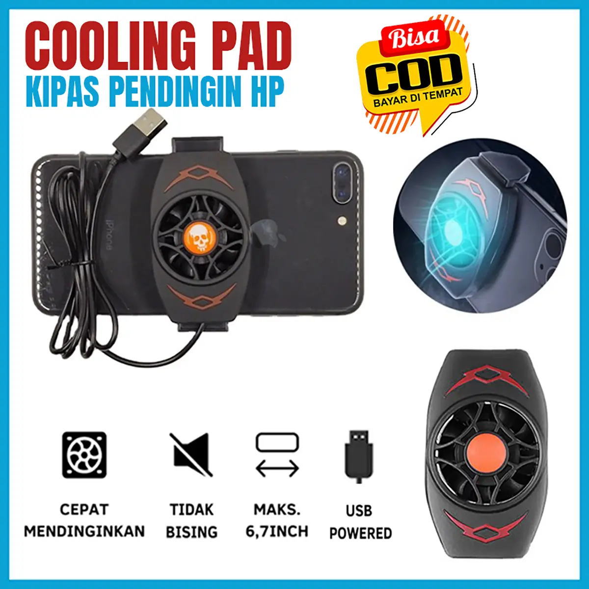ANP88 Cooling Pad Air Radiator Kipas Pendingin HP Gaming Mini Portable / Cooling Pad Handphone Murah / Cooling Fan HP Portable