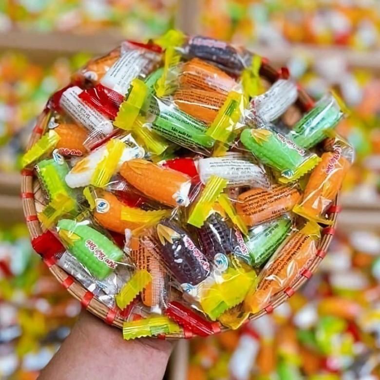  Kẹo bắp dẻo các loại - túi 1 kg or 500g Snack Food Thức Ăn Ăn Vặt Candy 
