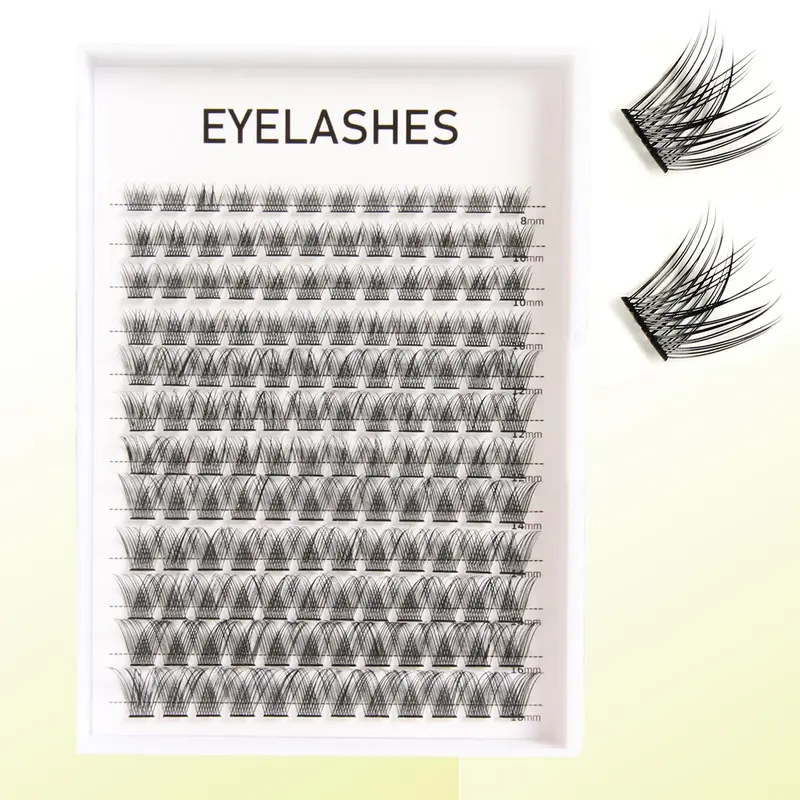 Natural Look Eyelash Extensions, 1 Box C/D Curl Individual Cluster False Eyelashes, Portable Makeup Tool for Women 0