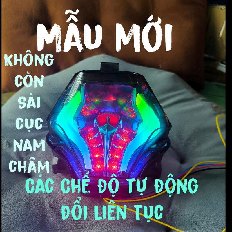 Đèn hậu Exciter 150, Các Chế độ TỰ ĐỘNG ĐỔI , Tích hợp xi nhan, Chỉnh được Nhiều Chế Độ Nhiều Màu Sắc , chống nước tốt Bền Phụ Tùng