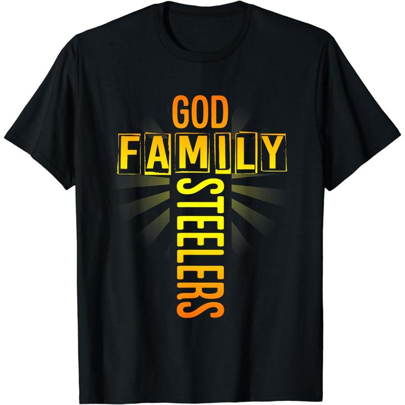 God Family Steelers T Shirt- Father's Day Gift T-Shirt God Family Steelers T Shirt- Father's Day Gift T-Shirt