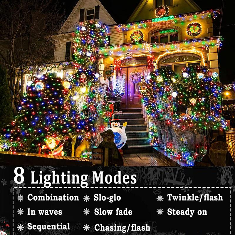Product Introduction of [Local shipment] Waterproof Curtain Light LED Mesh Light 192LED Outdoor Garden Christmas Tree Festive Dekorasyon Fairy Light String Wedding Party Dekorasyon LED Light 220V Plug 11