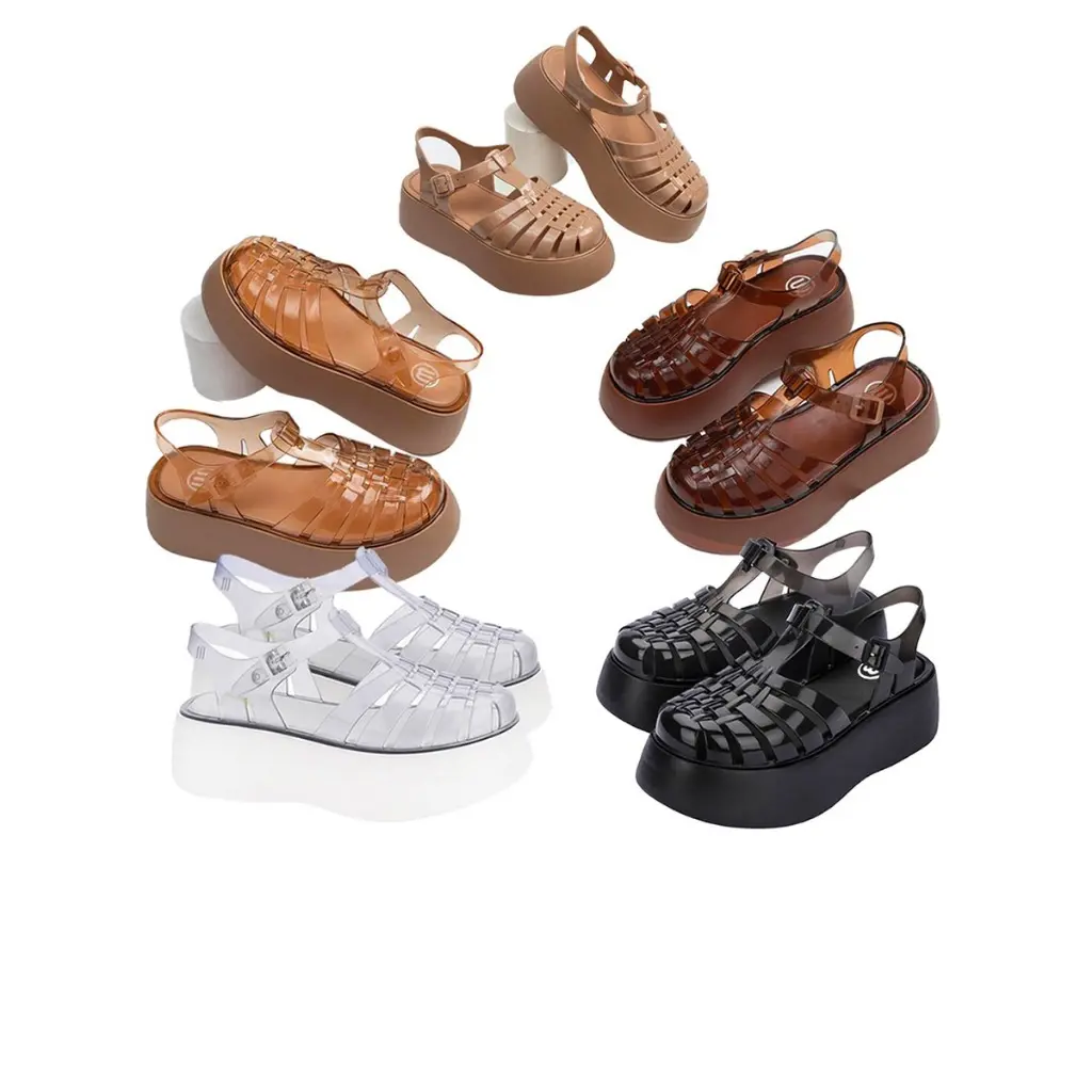 ZC501 Yesplus Sandal Original 23-2 Sandal Wedges Tinggi 7 CM Jelly Import Model Melissa Import Size 36-39 SALE