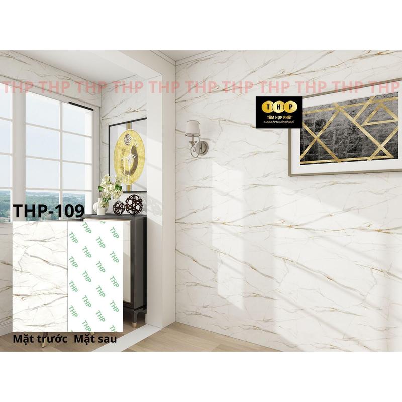  Combo 50 tấm vân đá trắng THP 053  nhiều màu vân mây hình dán trang trí phòng khách phòng ngủ  phòng bếp chống thấm nước phòng tắm giấy dán & đồ trang trí tường Vietnam Multicoloured 