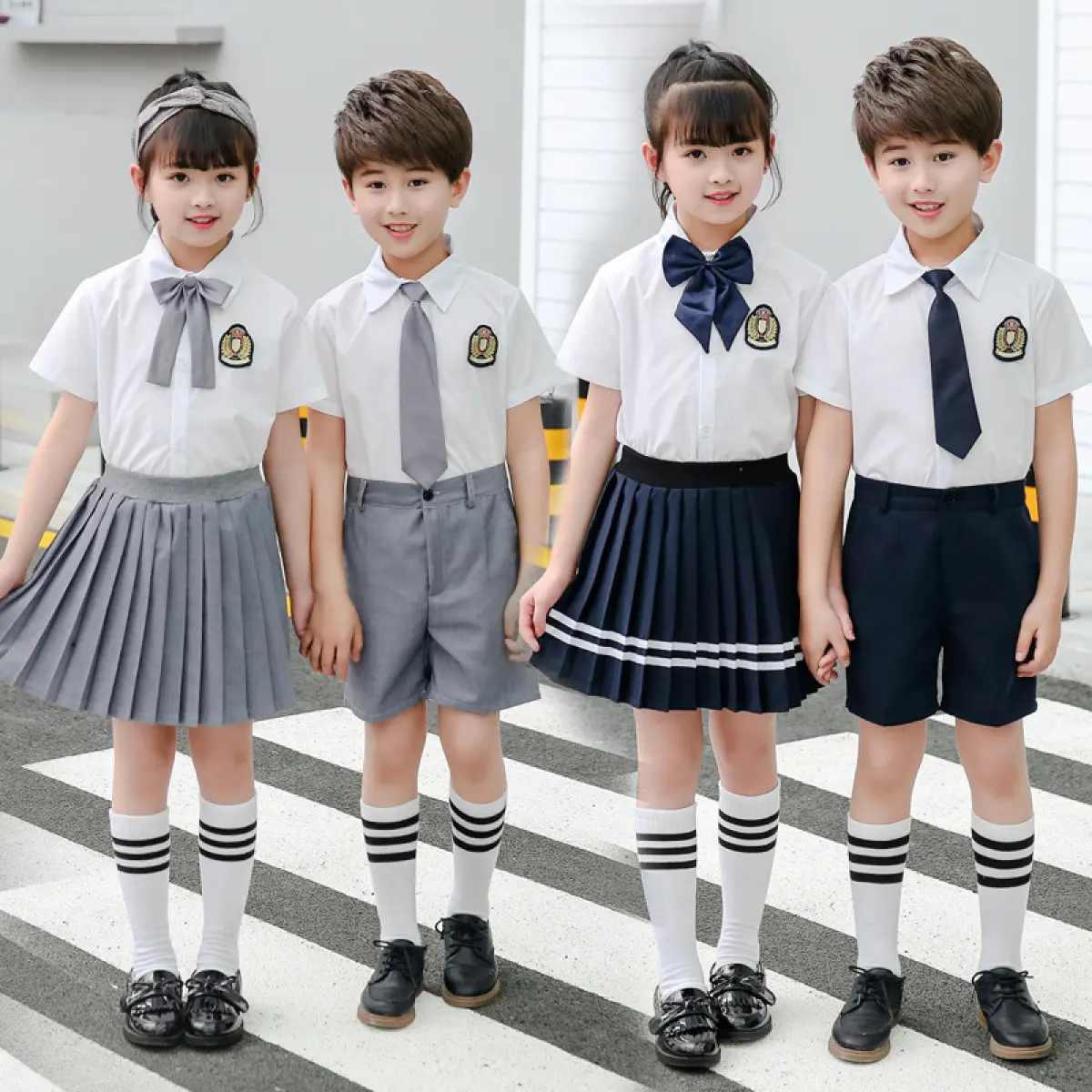 Parent-Child Kindergarten Class Uniform Summer Set Short T-Shirt Pure Cotton Primary School Uniform Teacher Children's Day Performance Costume