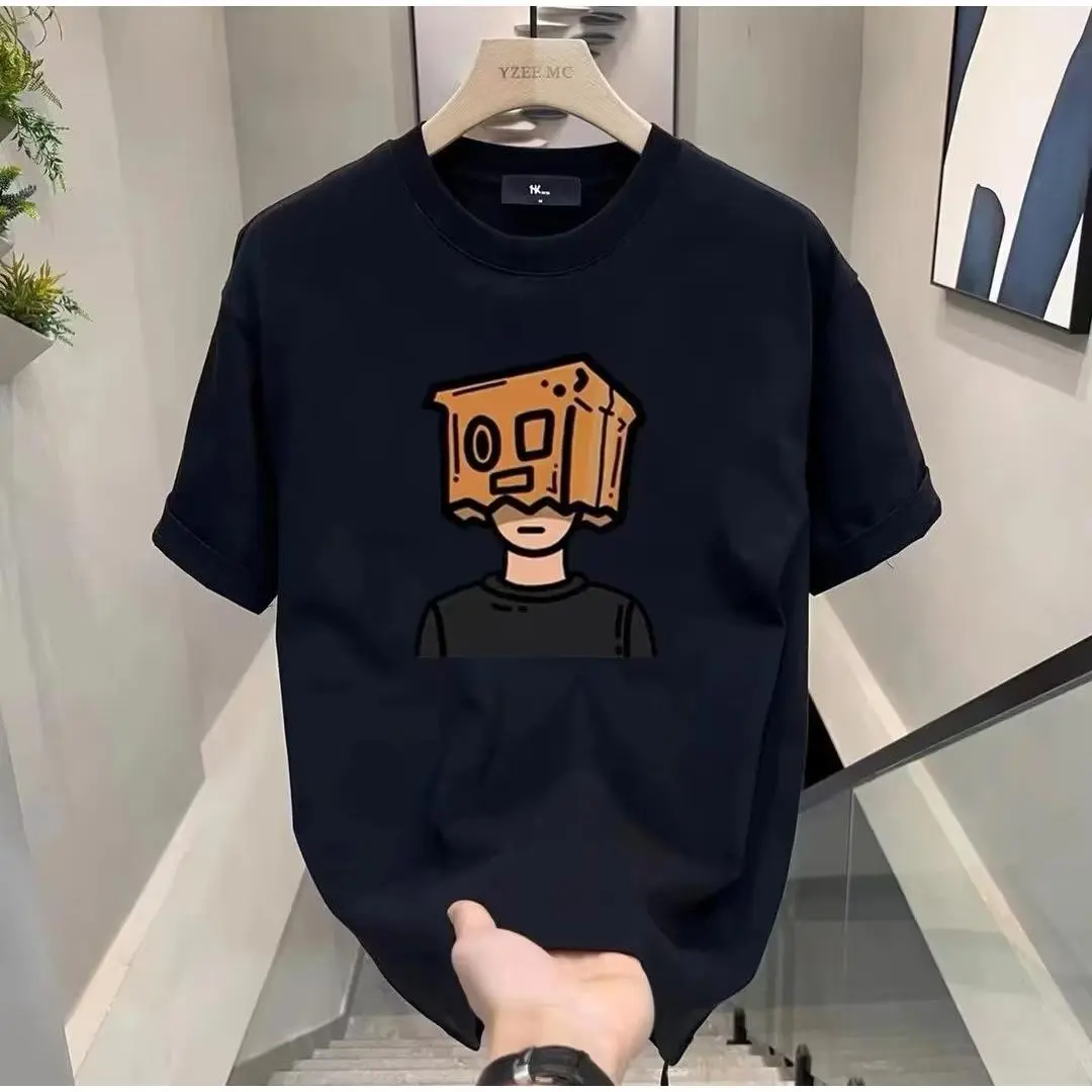 Summer New Short Sleeve T-shirt Men's Fashion Brand Casual Half Sleeve Trendy T-shirt Bottoming Shirt