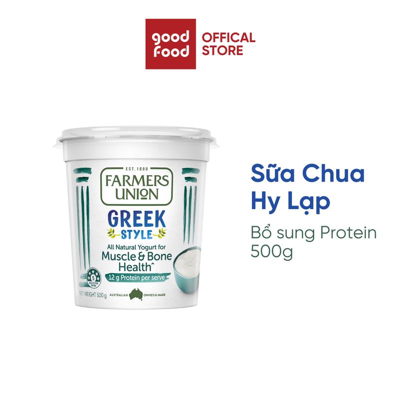Sữa Chua Hy Lạp Greek Yogurt Farmers Union cao đạm, không béo 500g - 1 hũ