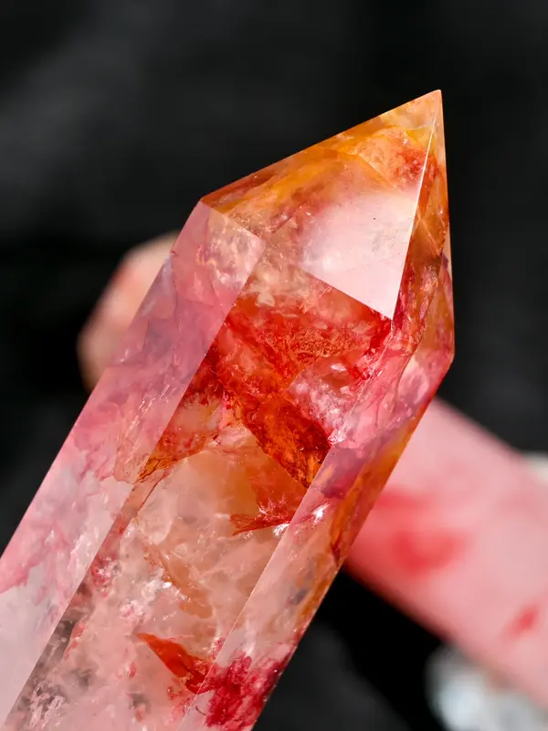 Dyed Hematoid Quartz Tower, Bohemian Style Crystal Tower for Home Decoration, Unique Gifts for Holidays 2