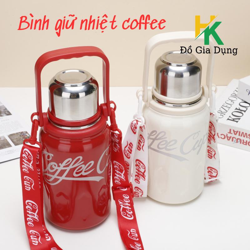 Bình Giữ Nhiệt Coffe Cup Dung Tích ,1000ml 800Ml. Bình Đựng Nước Bằng Chất Liệu Inox 316 1
