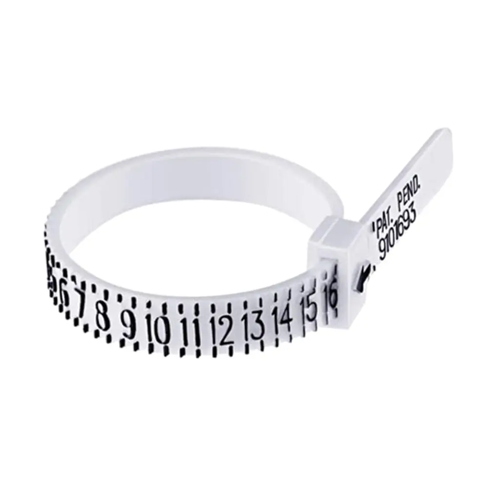 Plastic Ring Sizer Measuring Set Meter Measure Tool Finger Measurer Jewelry Size