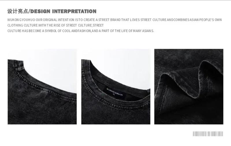 Product Introduction of High-end Clothing Men and Women Short Sleeve Sleeveless T-shirt Vest Summer Loose Pullover Plus Size Trendy Brand Fat Man Extra Large Base Shirt Wide Shoulder Tank Top 6