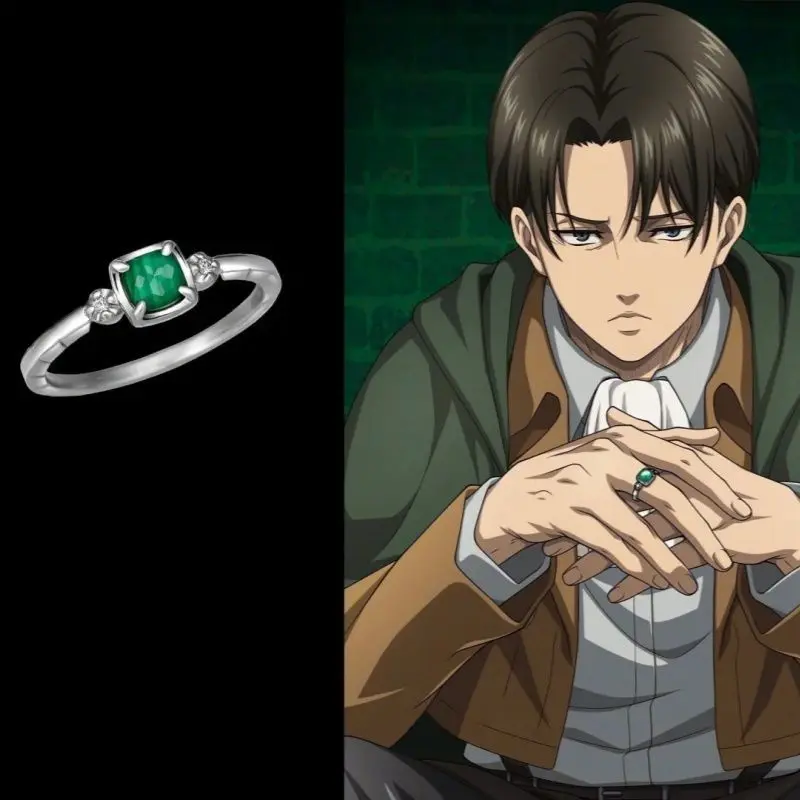 Nhẫn Zircon, Chủ Đề Attack On Titan, Levi Ackerman, Ngoại Hình Anime, Nhập Khẩu Trò Chơi, Thích Hợp Để Hóa Trang Và Quà Sinh Nhật, 4260 Món Lựa Chọn Được Yêu Thích