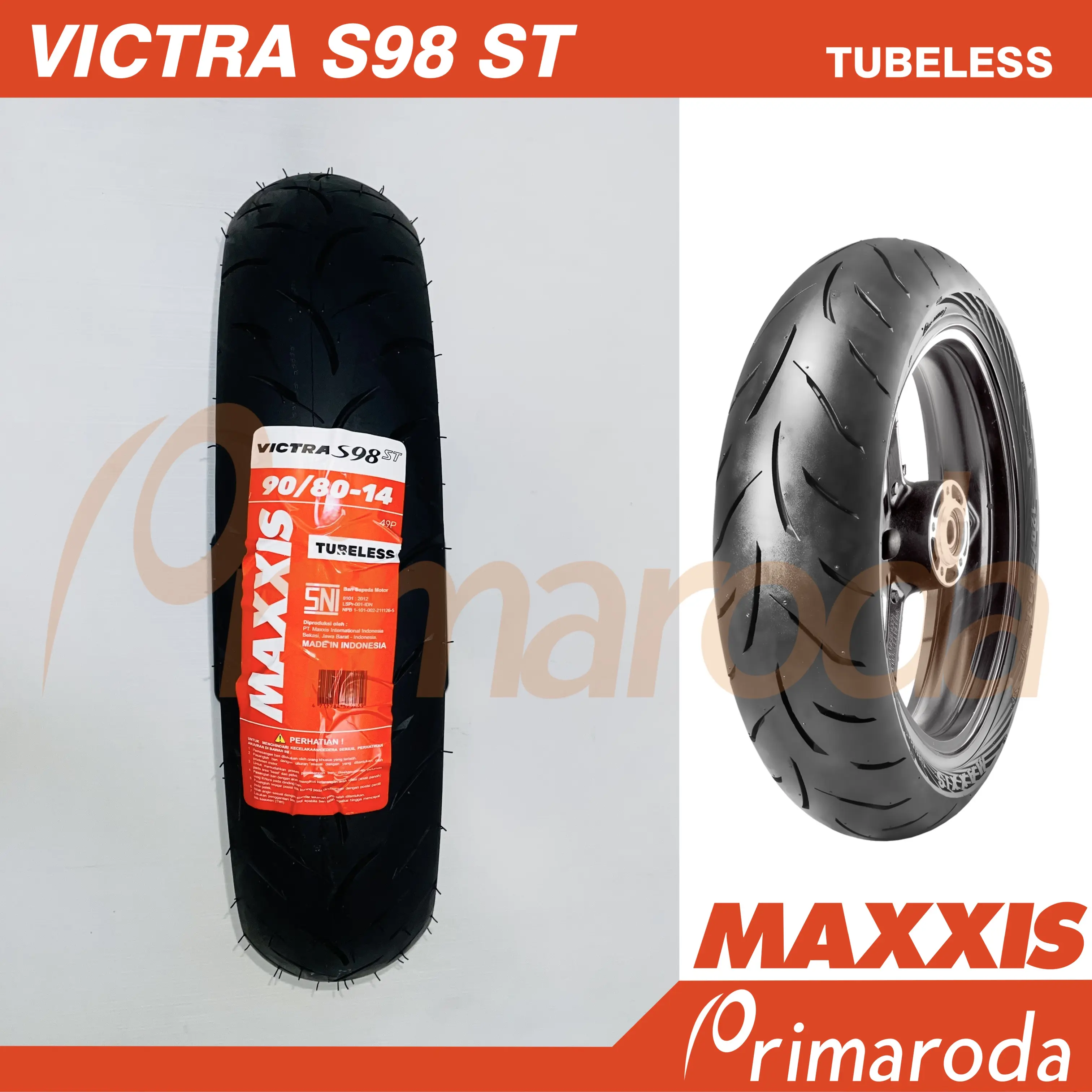 Ban motor MAXXIS Victra S98ST 90/80 Ring 14 90/80-14 Tubeless