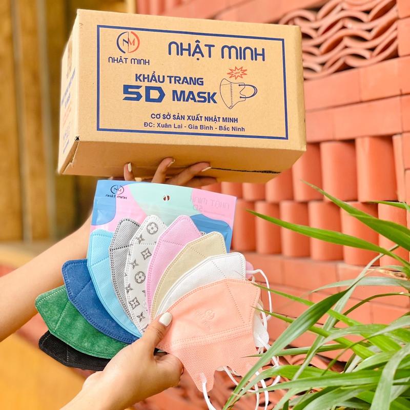 50-200 chiếc khẩu trang 5D Nhật Minh Mask Thoải mái Thoáng khí Phụ Kiện Đi nắng , chắn bụi mịn