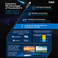 Gambar CABLETIME Kabel Thunderbolt 4 USB-C 4.0 8K 4K 100W PD Intel Certified - 1.8M dari Cabletime Indonesia Kota Administrasi Jakarta Barat 3 Tokopedia