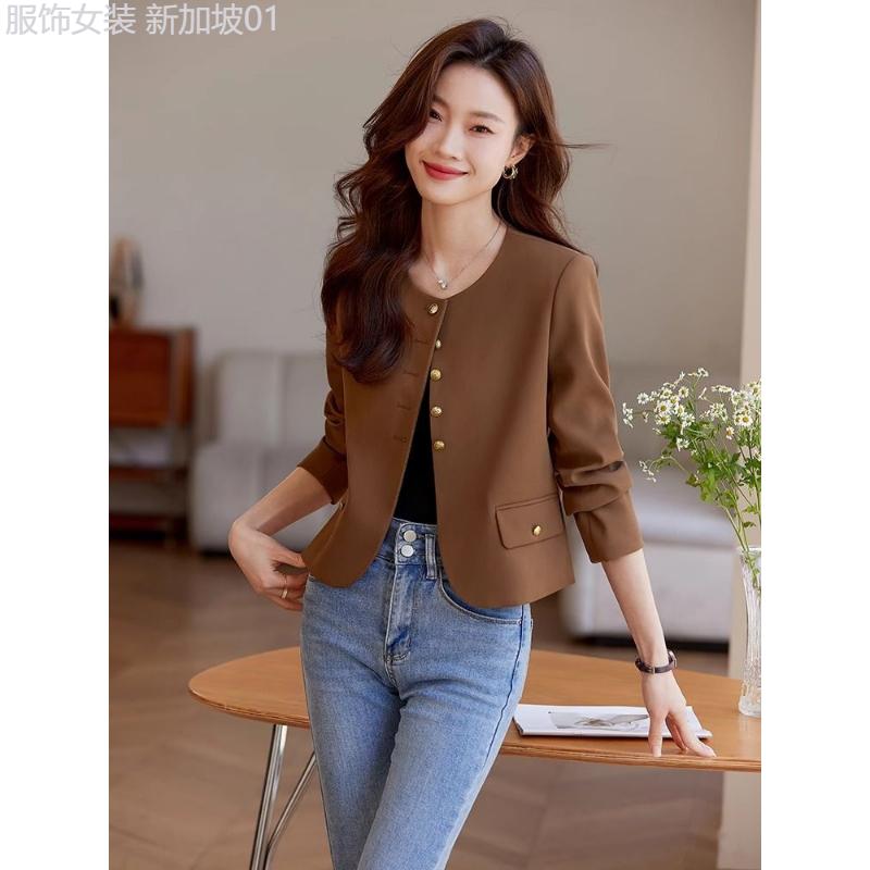 Tree page  This Year's Popular Small Fragrant Style Short Coats And Shirts For Women 2024 Autumn New French Lady Temperament Suit Tops 4