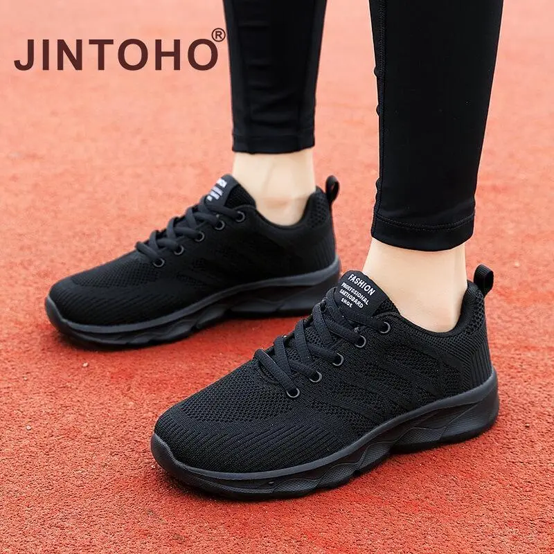 Women's Black Shoes Lightweight Sports Shoes Korean Fashion Sneakers