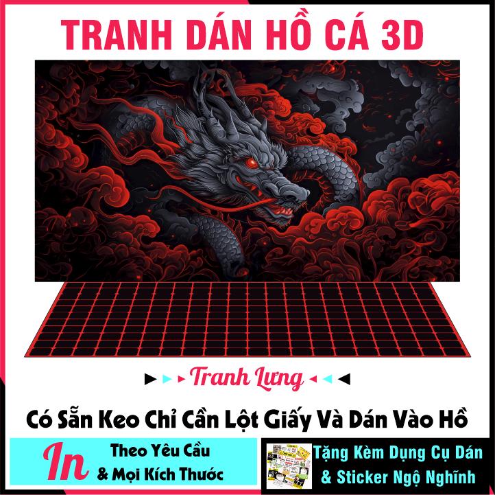 Tranh dán hồ cá 3d - dán bể cá cảnh - dán hồ cá thuỷ sinh - CÓ SẴN KEO DÁN - NHIỂU KÍCH THƯỚC