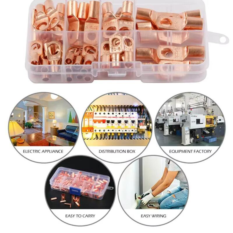 Product Introduction of 60pcs Premium Copper Ring Terminals - SC6-25 Wire Lug Connectors with Easy Crimp for Electric Cabg 31