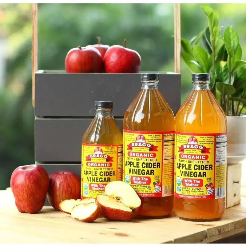 Giấm Táo Hữu Cơ Bragg 946ml USA Chua - Đặc biệt từ Mỹ apple  cider 5