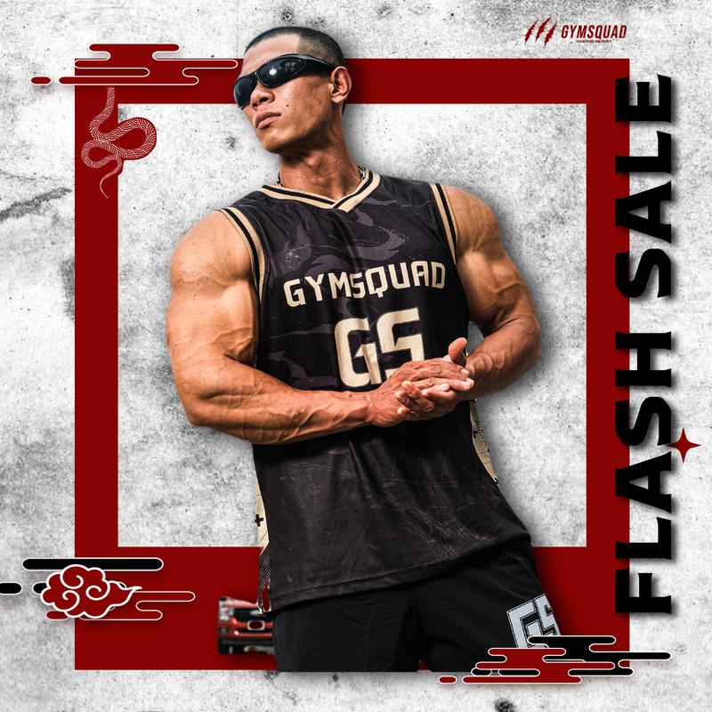 Áo Ba Lỗ Spider Phong Cách Bóng Rổ GYMSQUAD Chất Mè Thoáng Khí Co giãn Mensport jersey Trang Phục