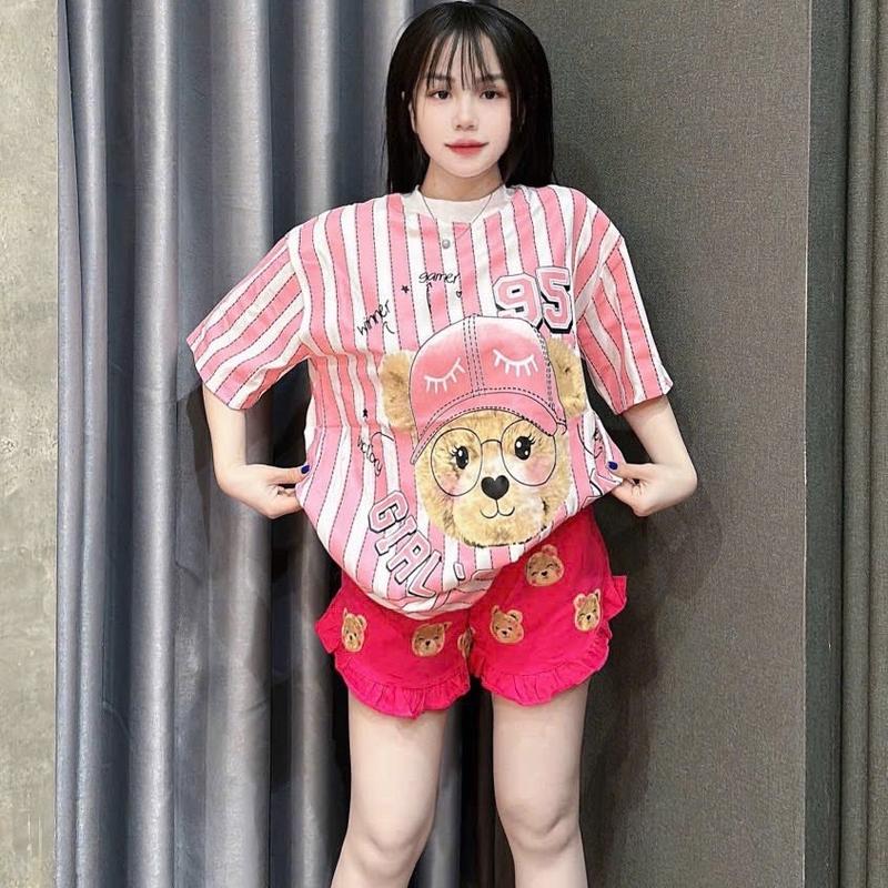 sét bộ đùi gấu sọc xinh quần bèo 0