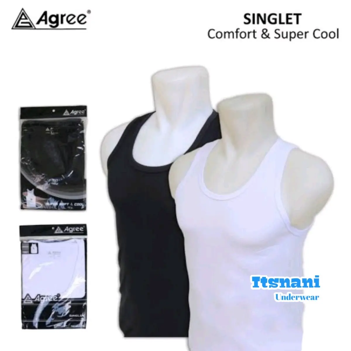 Kaos Dalam Pria Agree Tali Besar | Singlet Cowok Bahan Lembut