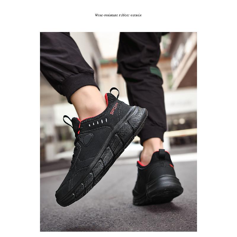 Product Introduction of Plus Size Men's Shoes Outdoor Leather Surface Running Leisure Sneaker Student Soft Bottom Travel Men's Shoes 18