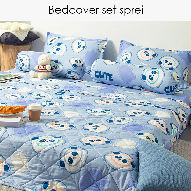 EXCLUSIVE - Dapatkan Sekarang Bedcover Sett Seprei King Size Katun Halus UK 120 160 180 6