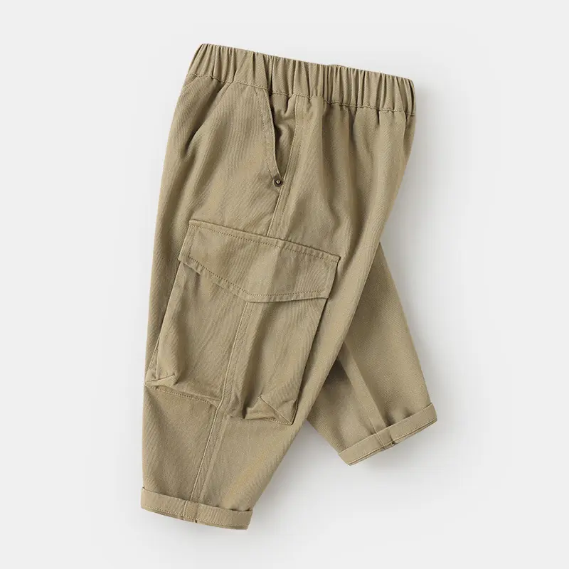 Quần kaki baggy túi hộp cho bé trai phong cách thời trang bốn mùa