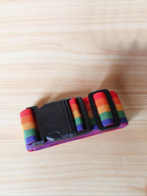 LGBT Portable Rainbow Stripe Print Luggage Strap, Nylon Travel Belt for Suitcase, Bag, Carry-on 4