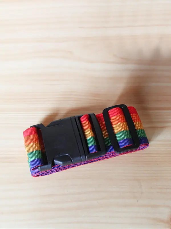 LGBT Portable Rainbow Stripe Print Luggage Strap, Nylon Travel Belt for Suitcase, Bag, Carry-on 4