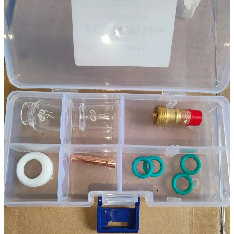Pyrex Glass Cup Kit Gas Lens Collet Body Set dia. 2,4mm WP-17/26/18