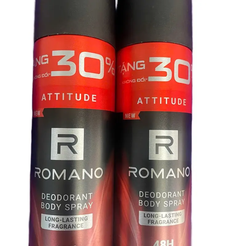 Xịt Khử Mùi ROMANO Attitude Hương Nước Hoa 195ml - Ngăn Mùi Toàn Thân Dưỡng Thể 1