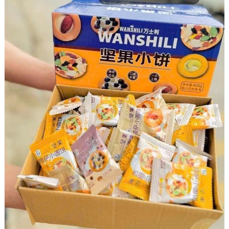 combo 3 hộp bánh tết 2025 piza mix vị 408g mix 3 vị