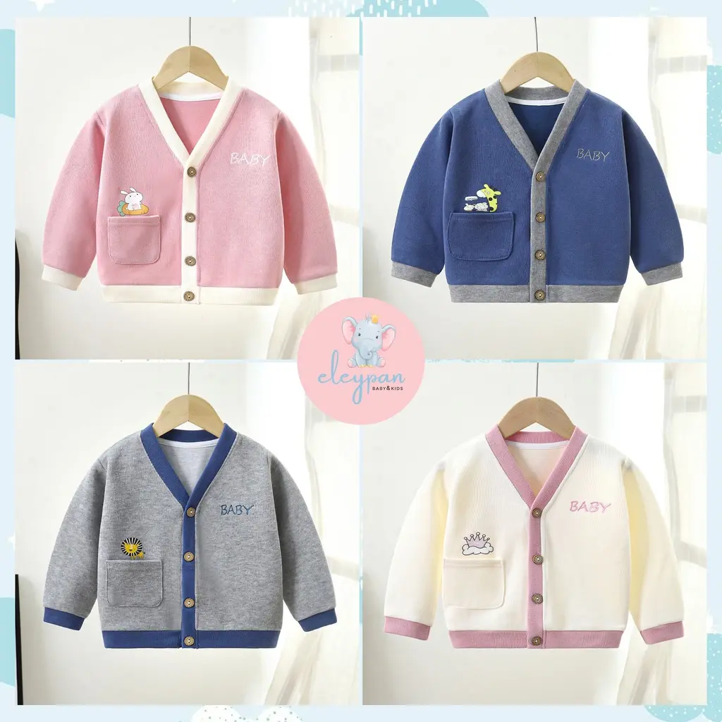 Cardigan Sweater Jacket Anak Import / Jaket Kardigan Impor Anak Perempuan Laki-Laki Unisex