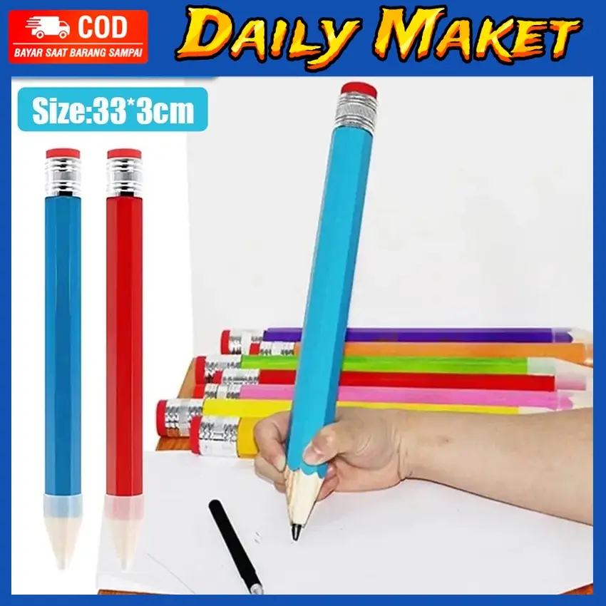 Pensil HB Jumbo Pencil Besar Kado Hiasan Dekorasi 33 cm