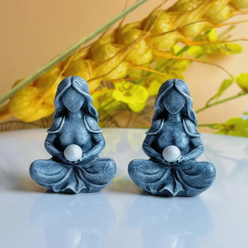 Moon Goddess Statue Decoration Craft, 1 Count Romantic Moon Goddess Ornament, Home Decor for Living Room Bedroom Office 6