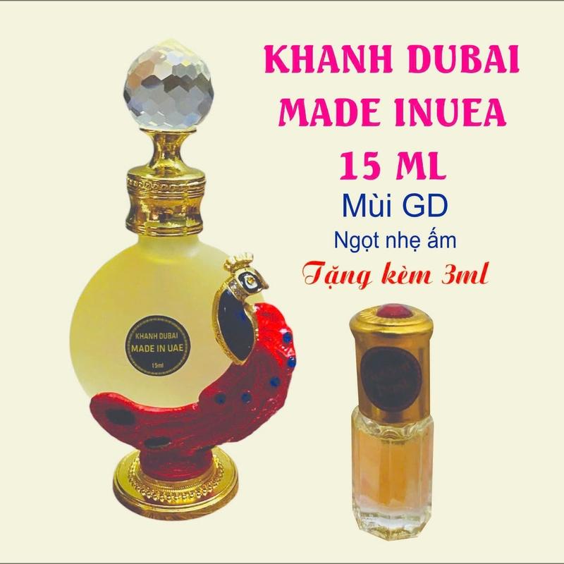 kèm 3ml GD Tinh dầu nước hoa Khanh Dubai 15ml hương thơm ngọt ngào mềm mại nhẹ nhàng sang trọng trẻ trung không đại trà